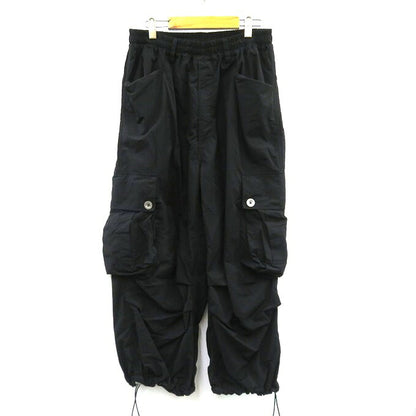 A.F ARTEFACT Nylon Wide Cargo Pants Black Size 2