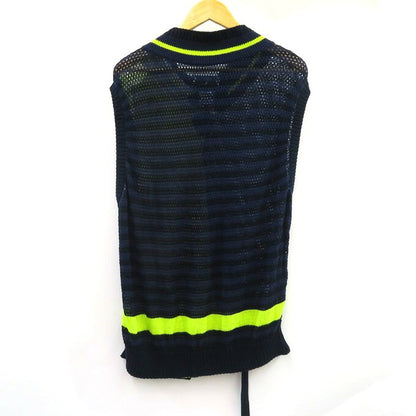 FACETASM 25SS Layered Mesh Knit Vest Navy Size 4