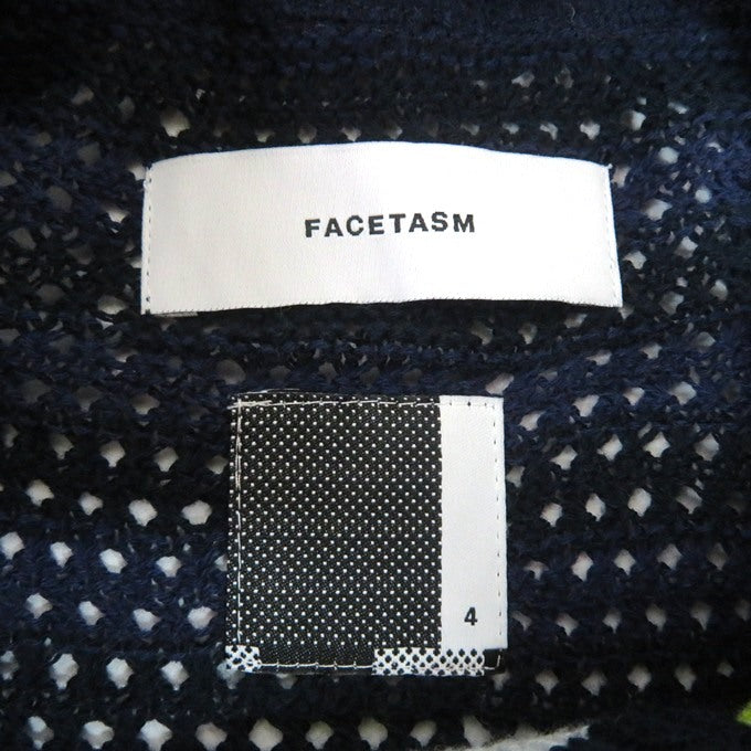 FACETASM 25SS Layered Mesh Knit Vest Navy Size 4