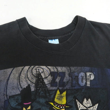 FRUIT OF THE LOOM 90s ZZ Top Tour Rock Band T-Shirt Size L