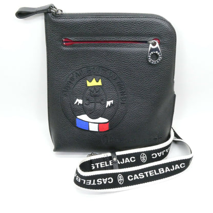 CASTELBAJAC Link Leather Shoulder Bag Black Size ONE SIZE