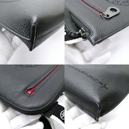CASTELBAJAC Link Leather Shoulder Bag Black Size ONE SIZE