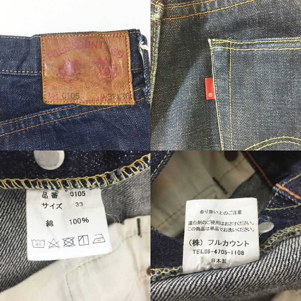 FULLCOUNT Lot.0105 Indigo Denim Jeans Size 33