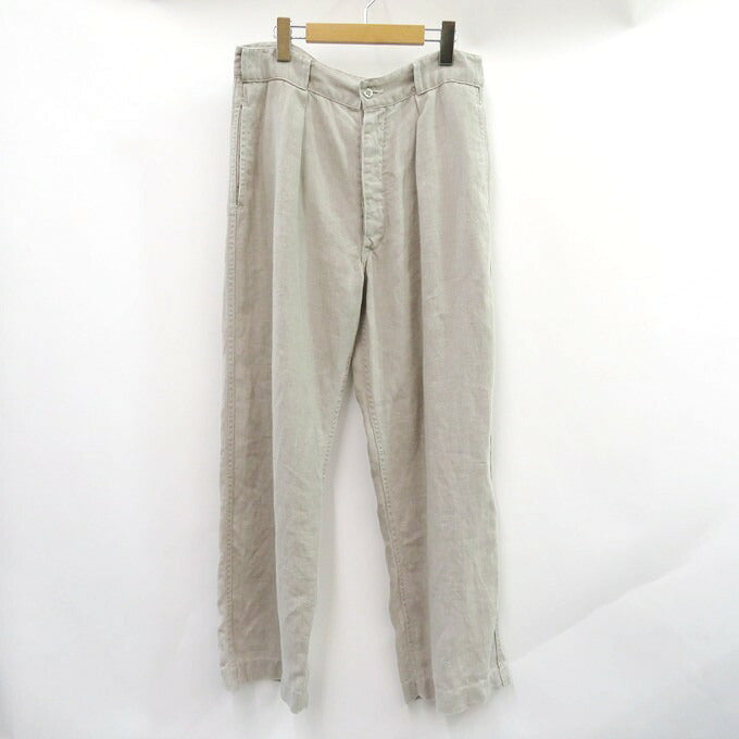 ETS.MATERIAUX Linen Trousers Beige Size 2