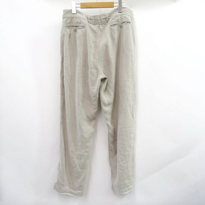 ETS.MATERIAUX Linen Trousers Beige Size 2