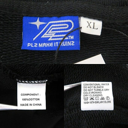 PLZ Make It Ruins Elemental Zip Up Hoodie Black Size XL