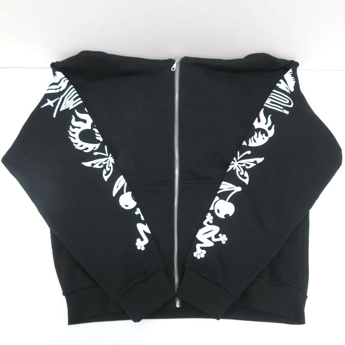 PLZ Make It Ruins Elemental Zip Up Hoodie Black Size XL