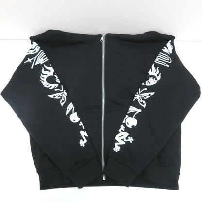 PLZ Make It Ruins Elemental Zip Up Hoodie Black Size XL