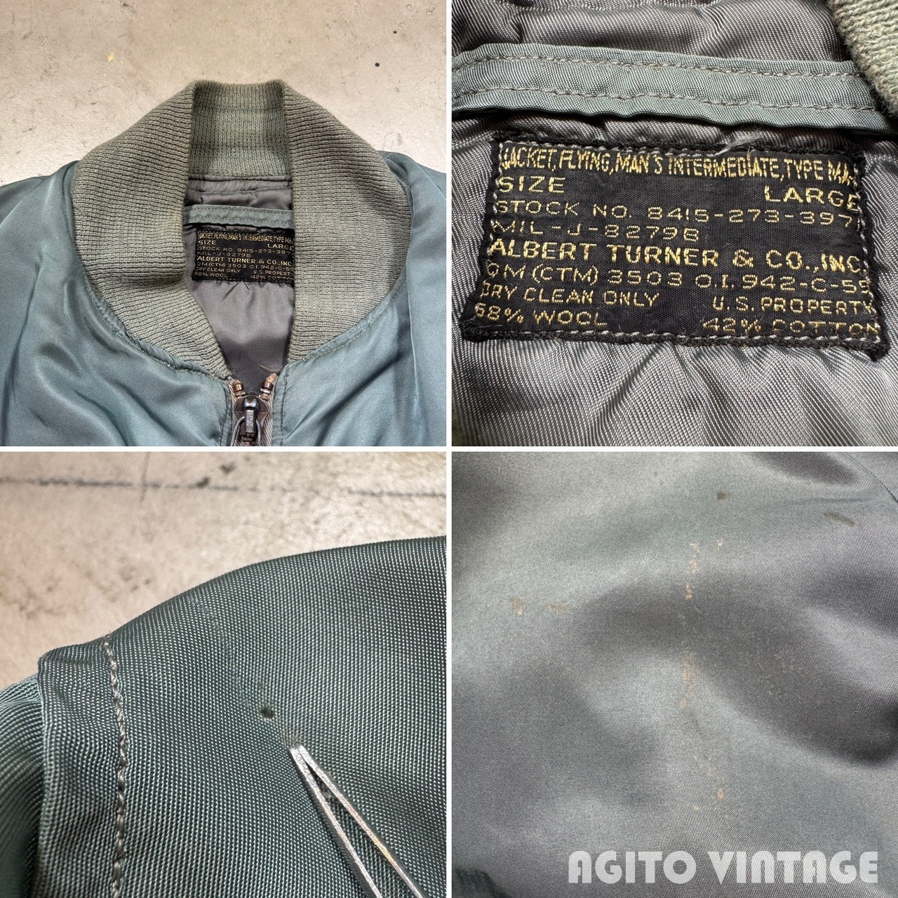 U.S.AIR FORCE 50s MA-1 Bomber Jacket Size L