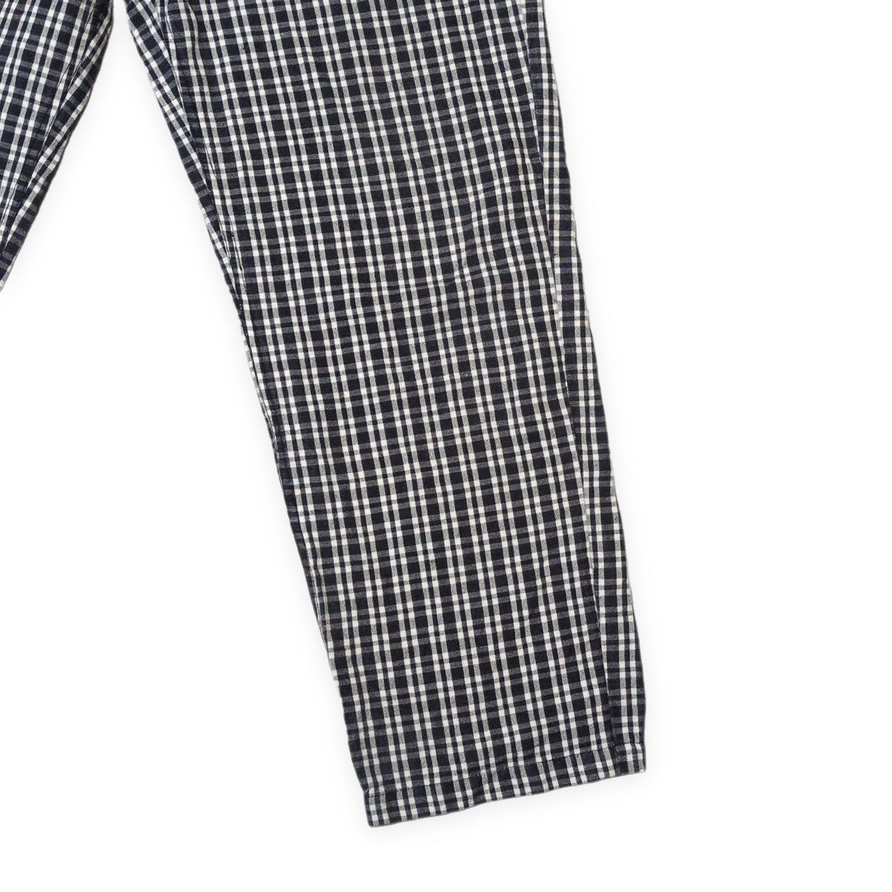 OUTIL Cotton Linen Check Button Fly Pants in France Size 3