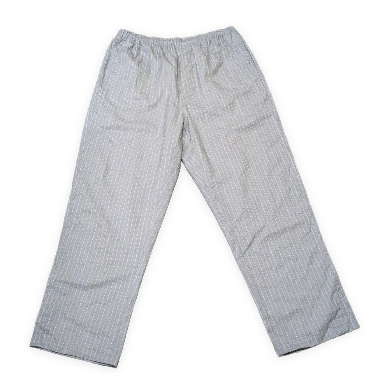 STUSSY Gray Wrinkled Stripe Beach Pants Size XL