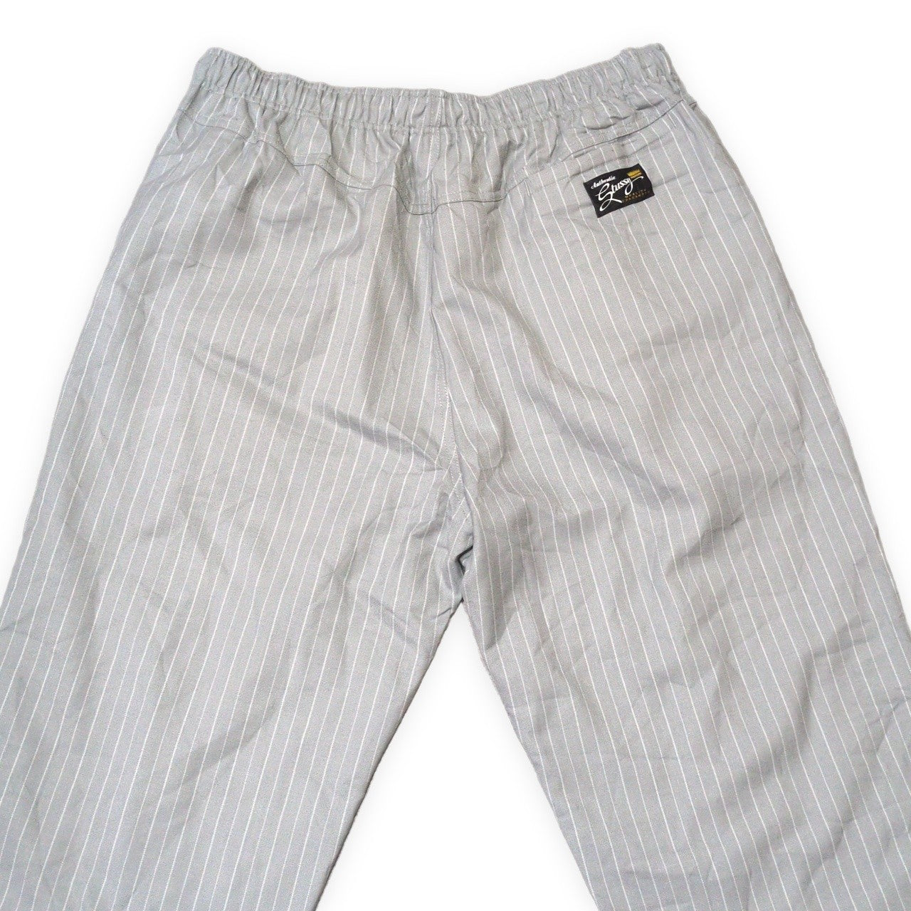 STUSSY Gray Wrinkled Stripe Beach Pants Size XL