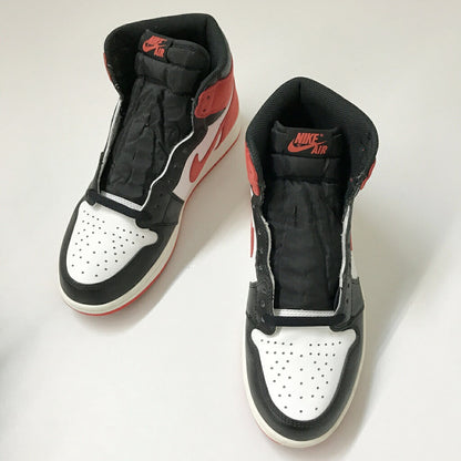 NIKE AIR JORDAN 1 Retro High OG Red Black Sneakers Size 26.5