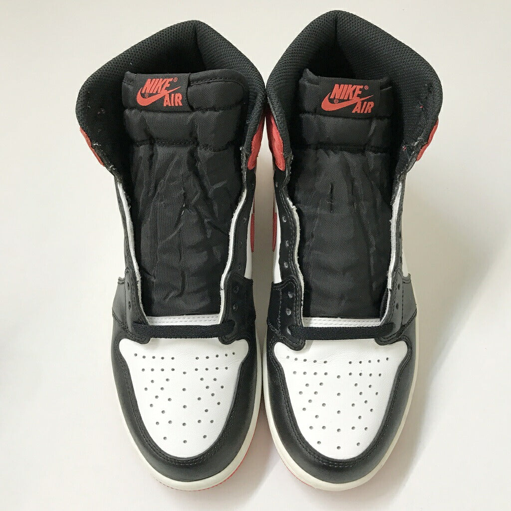 NIKE AIR JORDAN 1 Retro High OG Red Black Sneakers Size 26.5