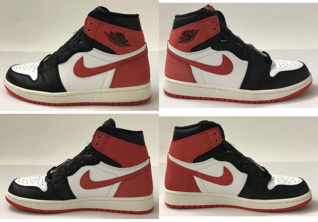 NIKE AIR JORDAN 1 Retro High OG Red Black Sneakers Size 26.5
