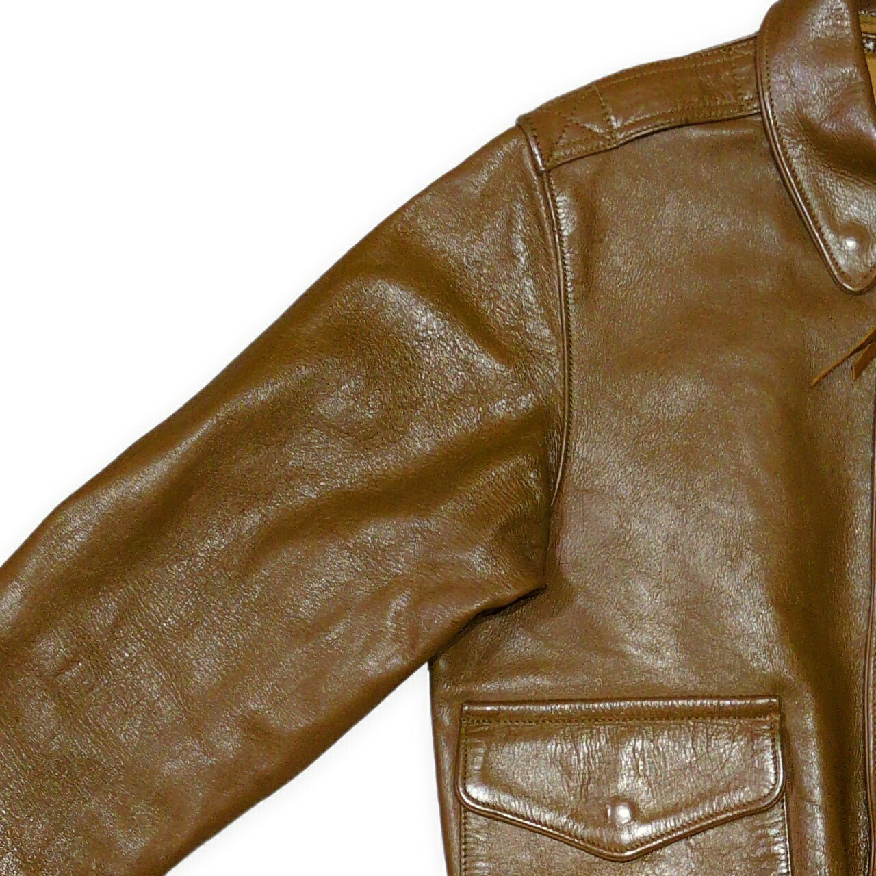 THE REAL McCOY'S A-2 Leather Flight Jacket Brown Size S