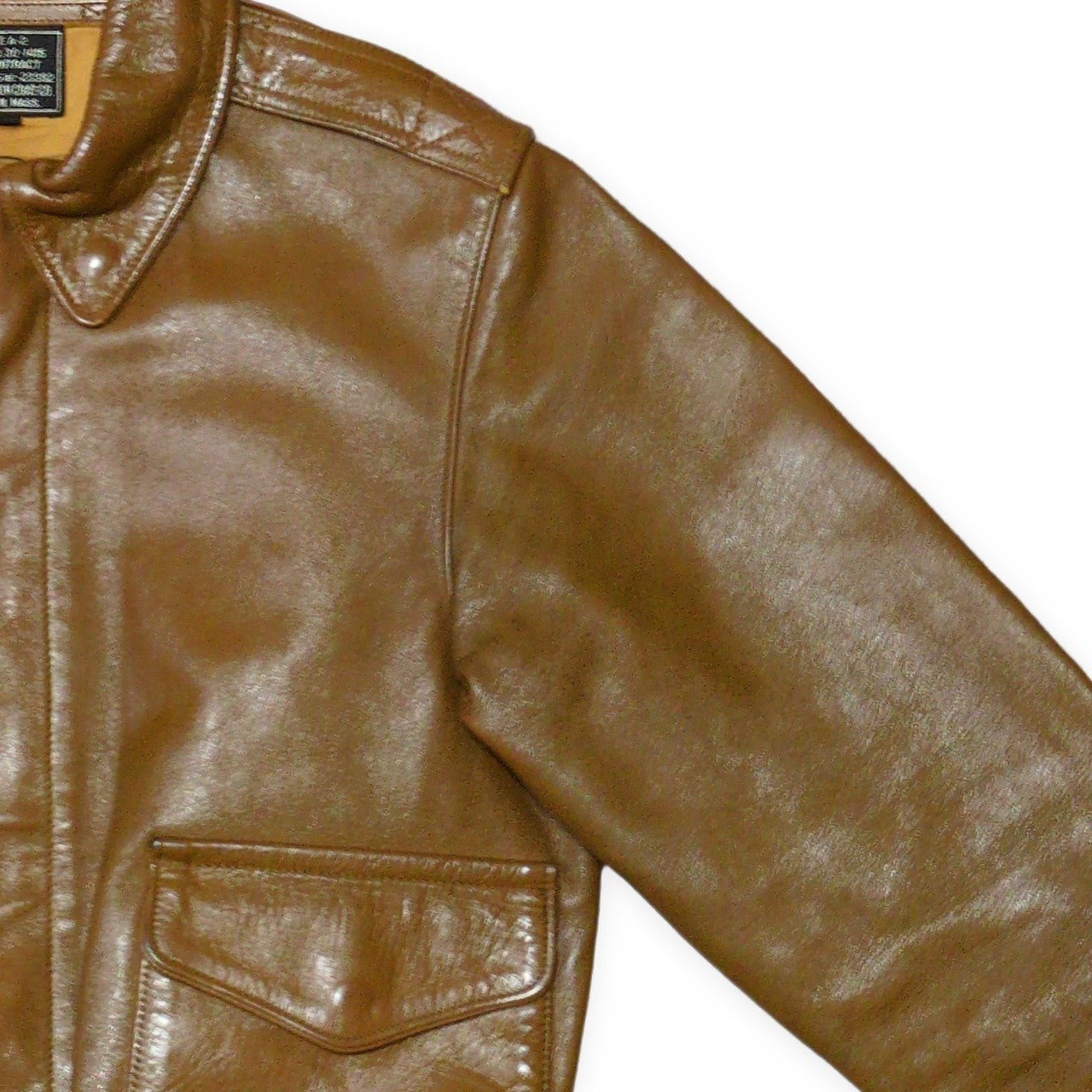THE REAL McCOY'S A-2 Leather Flight Jacket Brown Size S