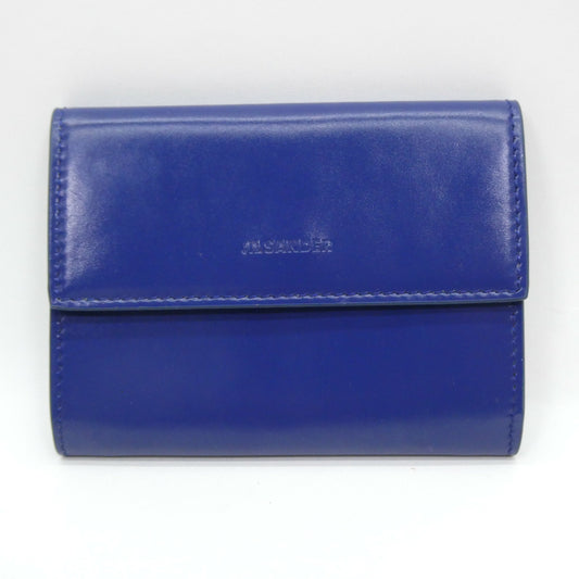 JILSANDER Embossed Logo Leather Holder Blue Card Case Size ONE SIZE