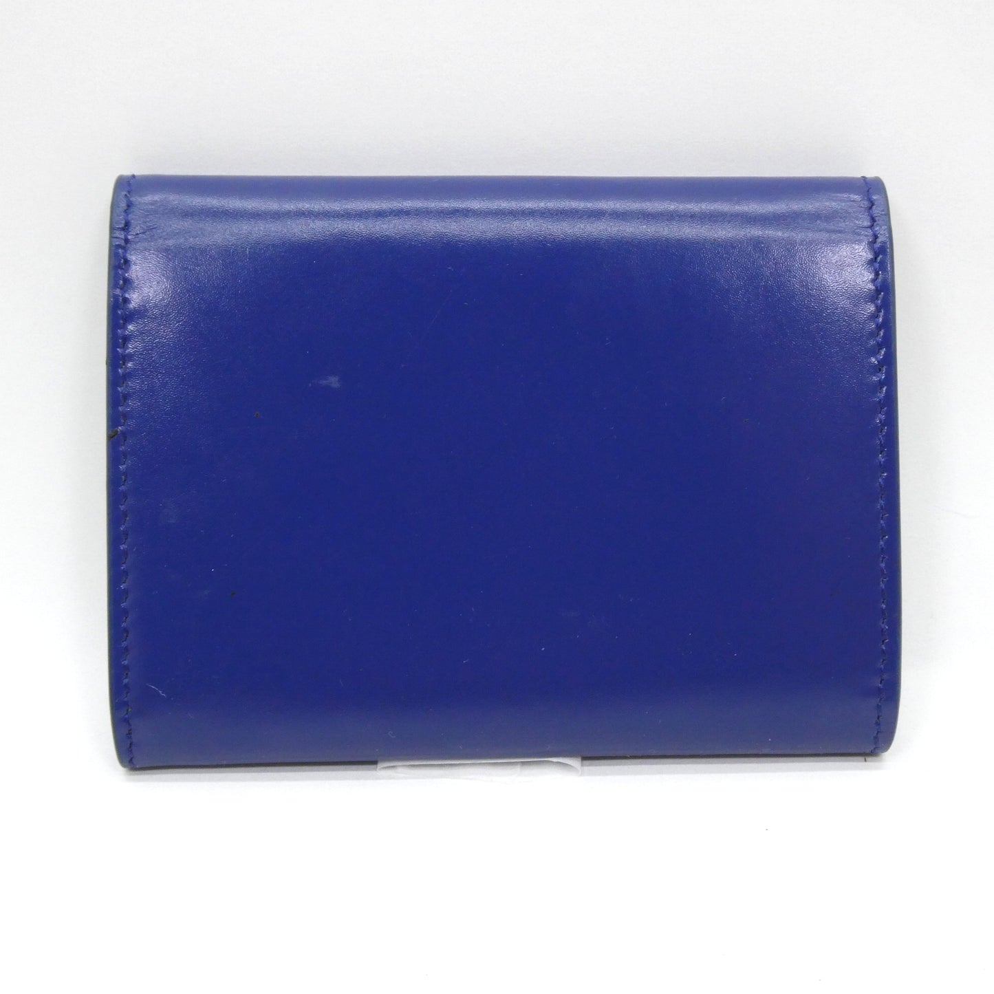 JILSANDER Embossed Logo Leather Holder Blue Card Case Size ONE SIZE