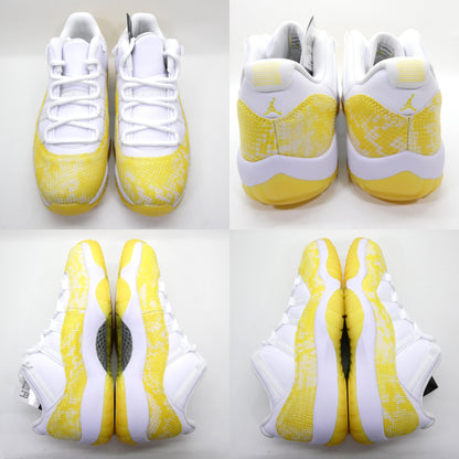 NIKE WMNS AIR JORDAN 11 Retro Low Yellow Python Sneakers