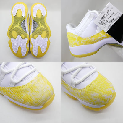 NIKE WMNS AIR JORDAN 11 Retro Low Yellow Python Sneakers