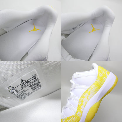 NIKE WMNS AIR JORDAN 11 Retro Low Yellow Python Sneakers