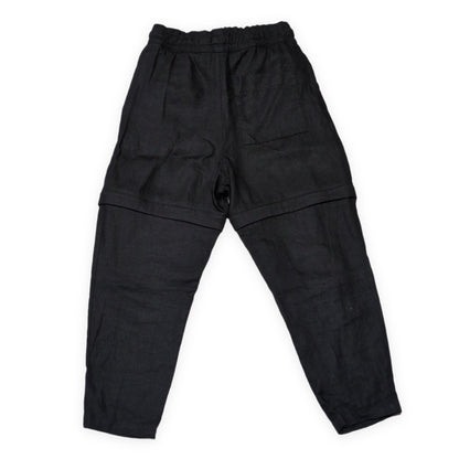 tac:tac Black Linen 2-Way Convertible Pants Size L