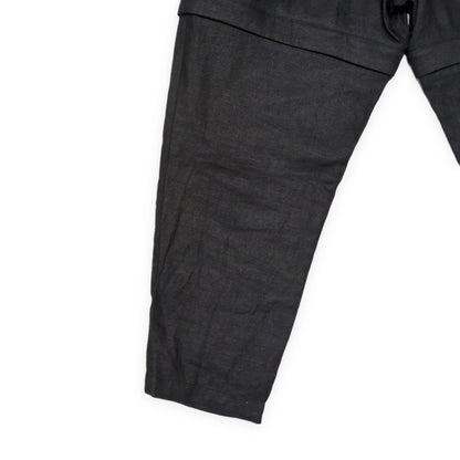 tac:tac Black Linen 2-Way Convertible Pants Size L