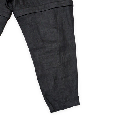 tac:tac Black Linen 2-Way Convertible Pants Size L