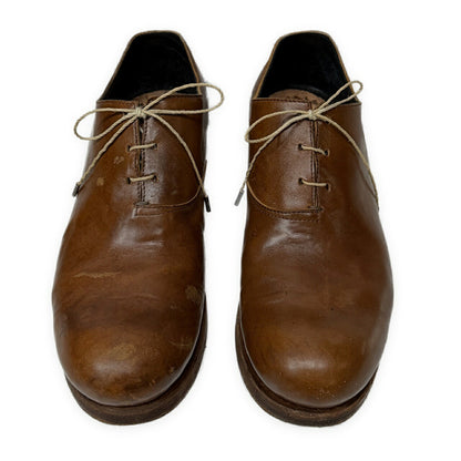 EMATYTE D Calf Leather One-Piece Shoes Brown Sneakers Size EU 42