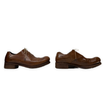EMATYTE D Calf Leather One-Piece Shoes Brown Sneakers Size EU 42