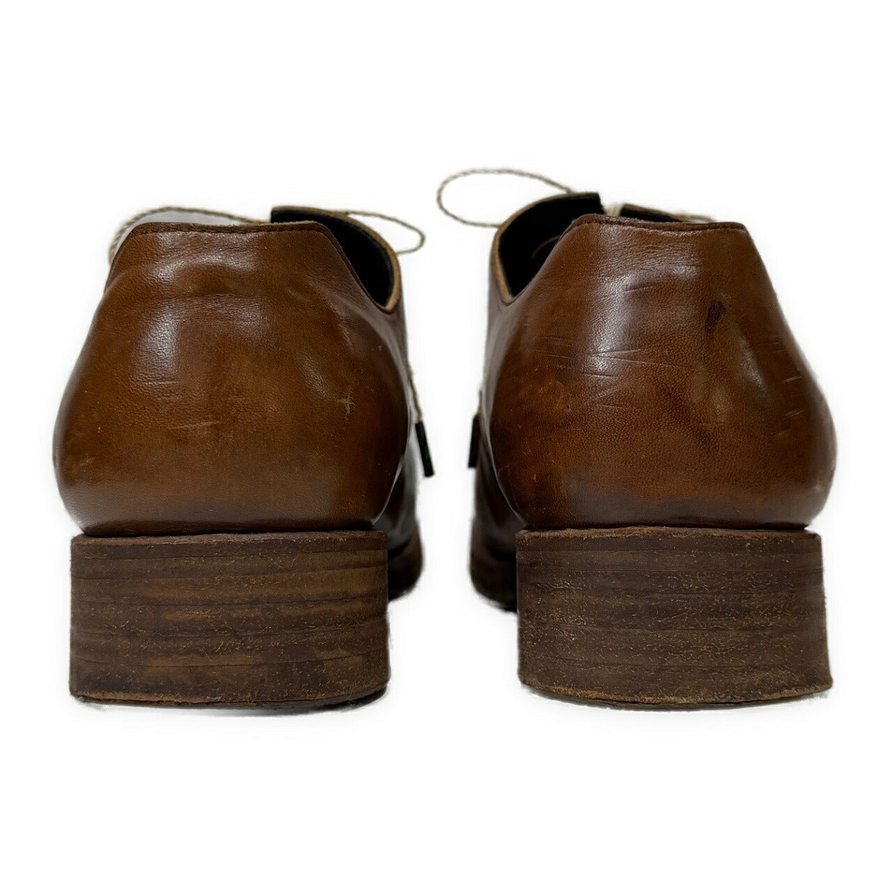 EMATYTE D Calf Leather One-Piece Shoes Brown Sneakers Size EU 42