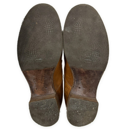 EMATYTE D Calf Leather One-Piece Shoes Brown Sneakers Size EU 42