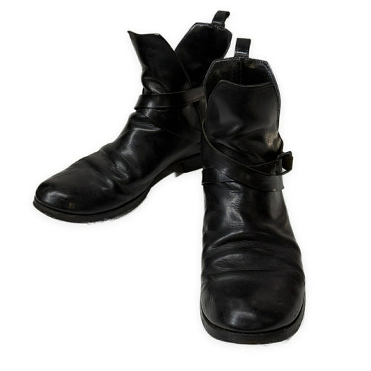 m.a+ Vacchetta Leather Silver Staple Boots Black Size EU 42
