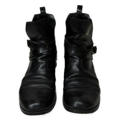 m.a+ Vacchetta Leather Silver Staple Boots Black Size EU 42