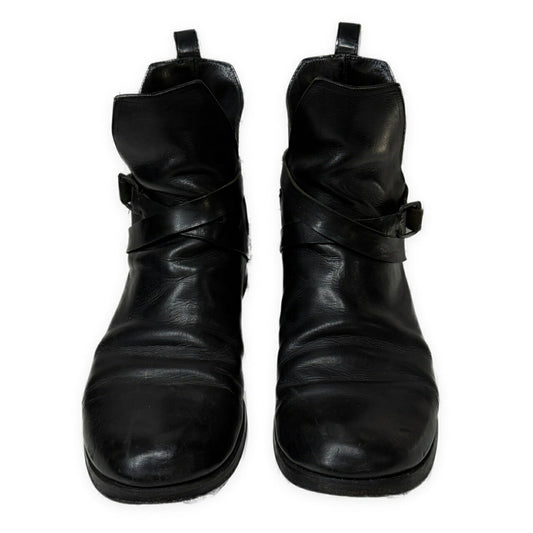 m.a+ Vacchetta Leather Silver Staple Boots Black Size EU 42