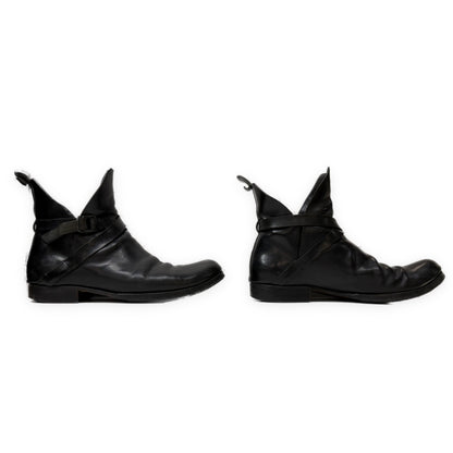 m.a+ Vacchetta Leather Silver Staple Boots Black Size EU 42