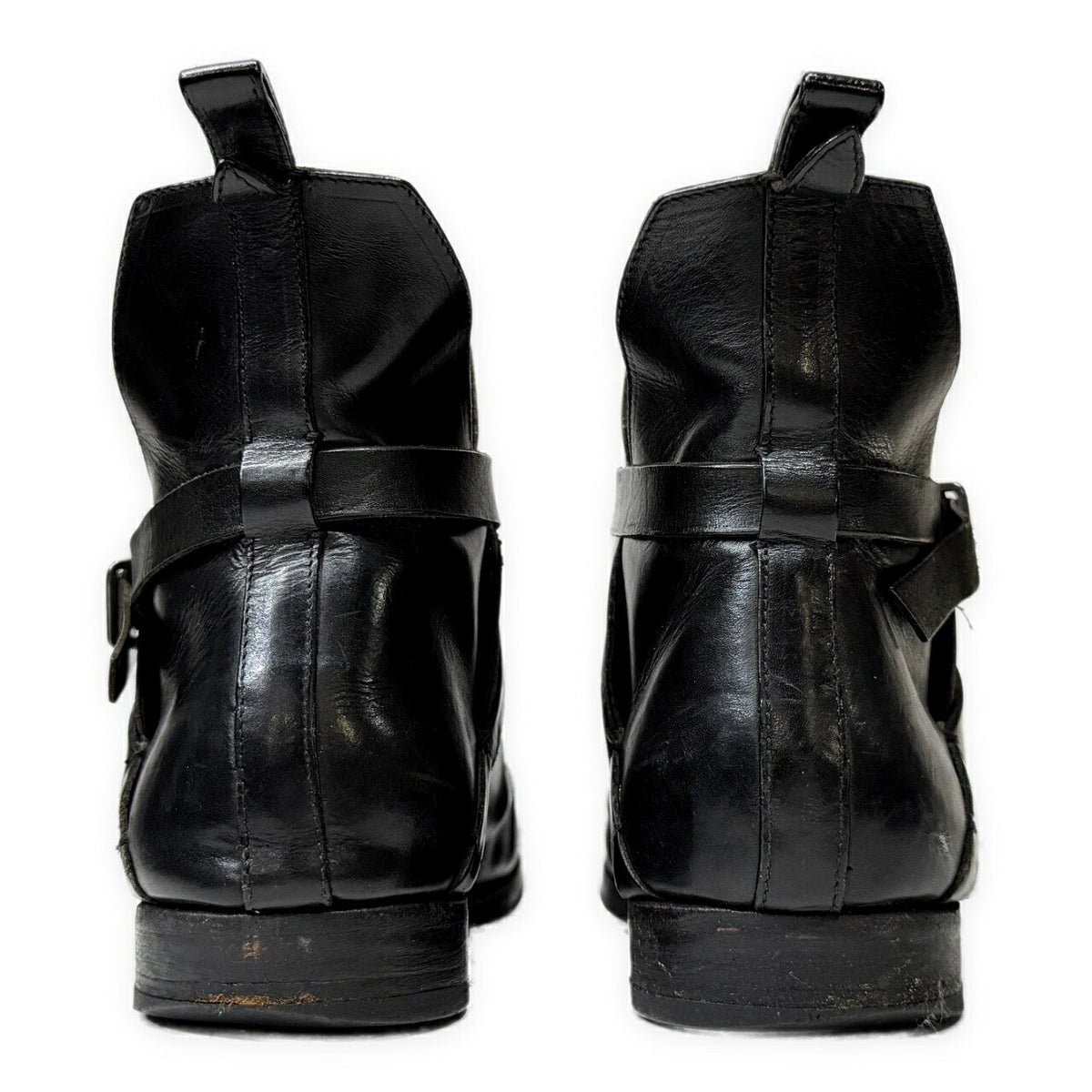 m.a+ Vacchetta Leather Silver Staple Boots Black Size EU 42