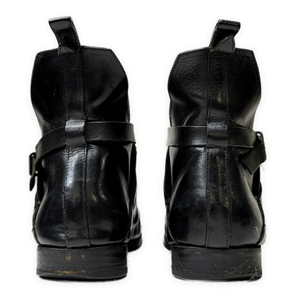 m.a+ Vacchetta Leather Silver Staple Boots Black Size EU 42