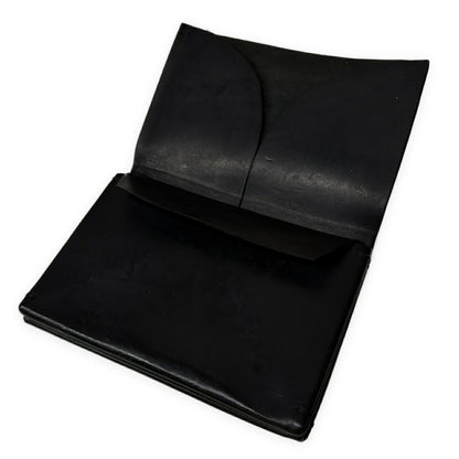 m.a+ Vacchetta Leather Silver Staple Wallet Black Size W10