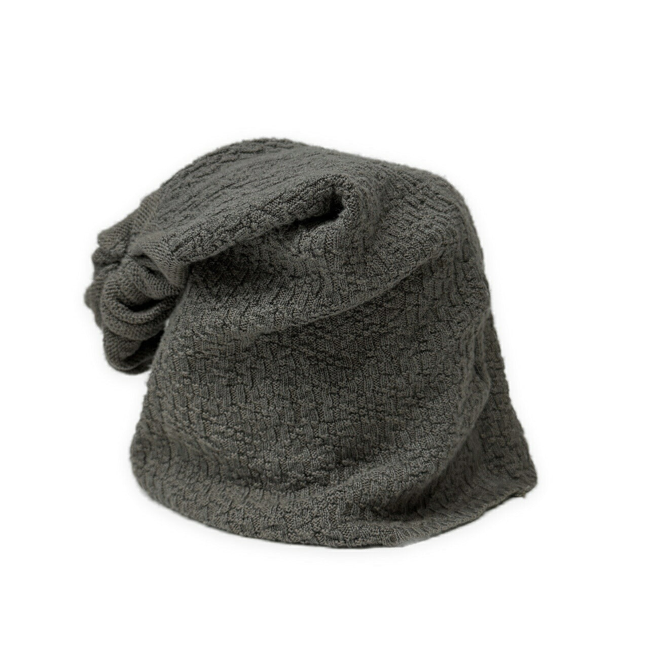 DANIEL ANDRESEN Khaki Cotton Linen Knit Cap Size ONE SIZE