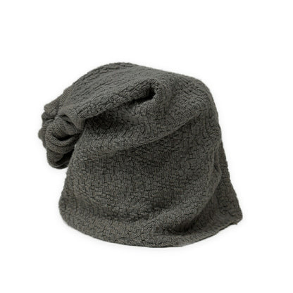 DANIEL ANDRESEN Khaki Cotton Linen Knit Cap Size ONE SIZE
