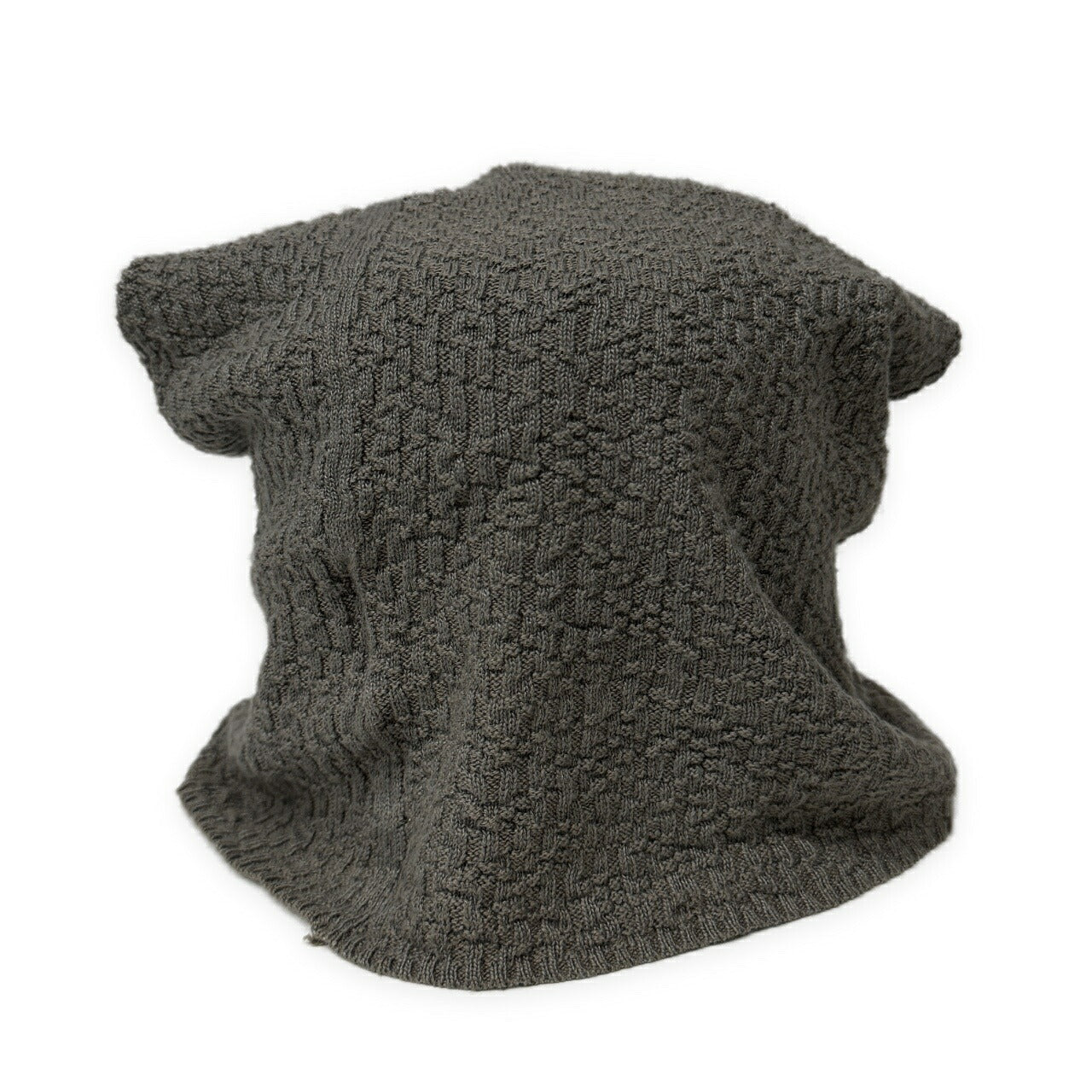 DANIEL ANDRESEN Khaki Cotton Linen Knit Cap Size ONE SIZE