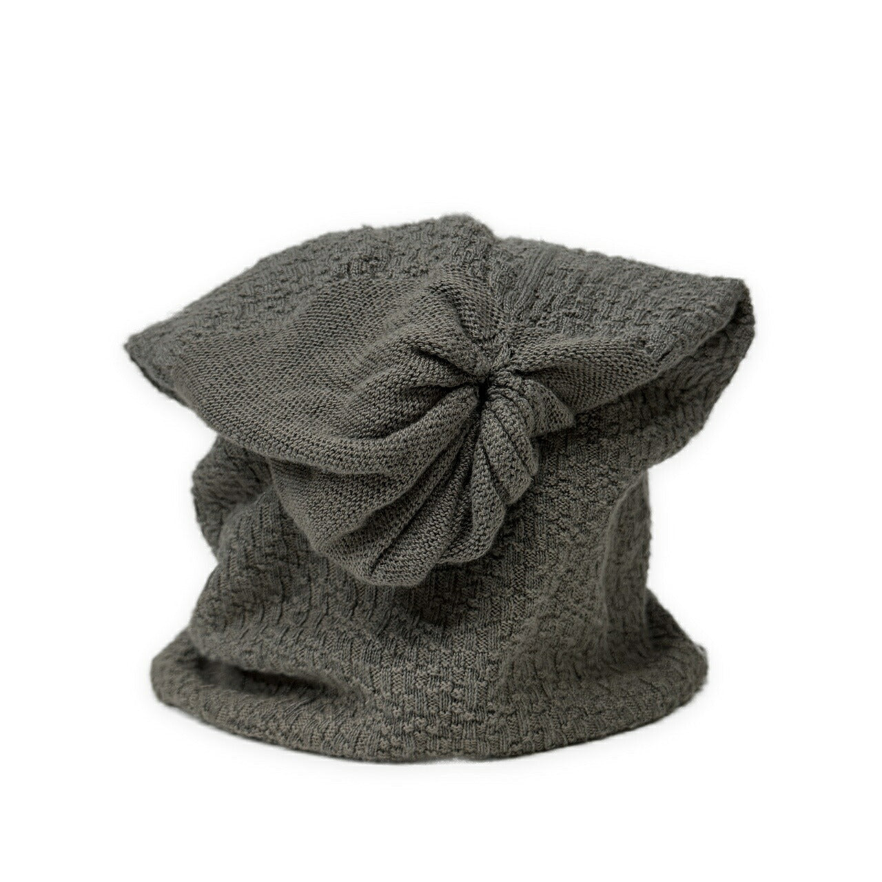 DANIEL ANDRESEN Khaki Cotton Linen Knit Cap Size ONE SIZE