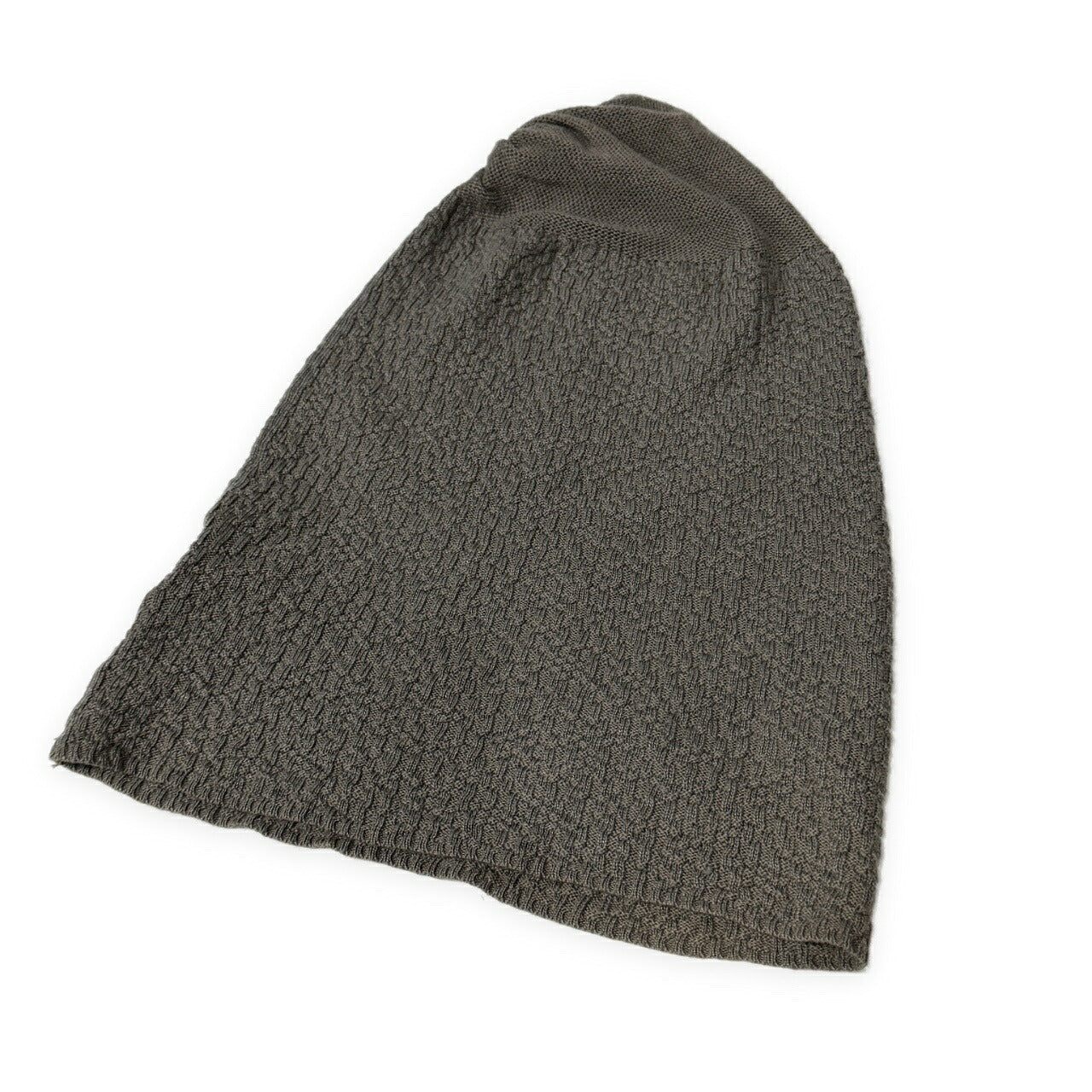 DANIEL ANDRESEN Khaki Cotton Linen Knit Cap Size ONE SIZE