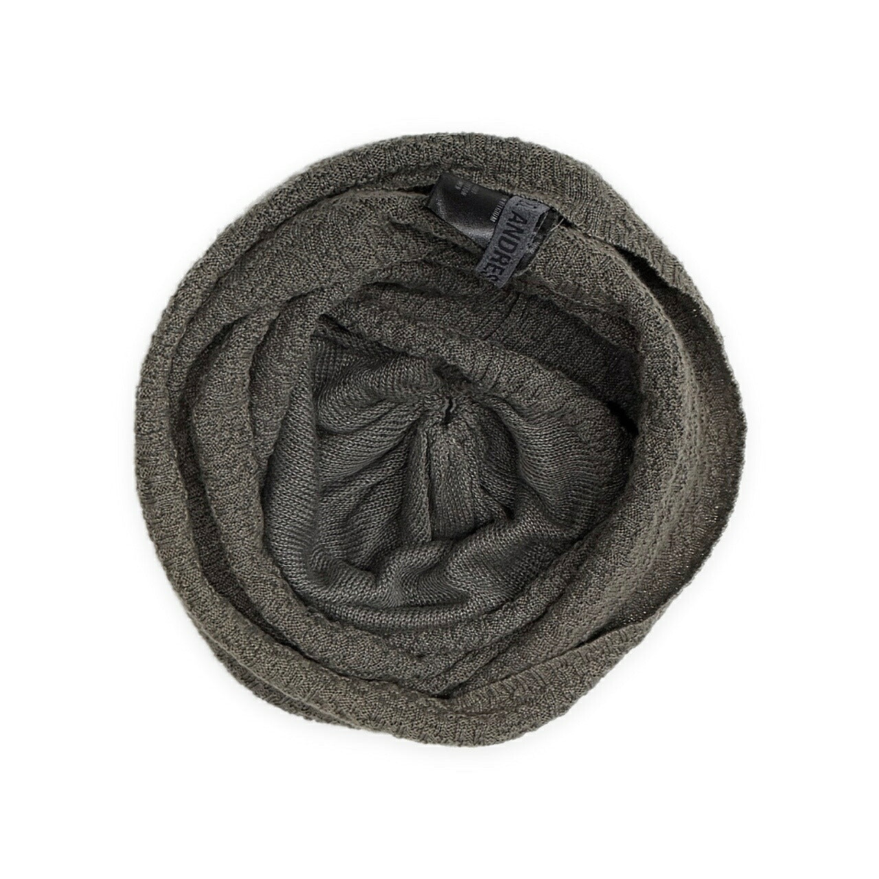 DANIEL ANDRESEN Khaki Cotton Linen Knit Cap Size ONE SIZE