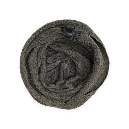 DANIEL ANDRESEN Khaki Cotton Linen Knit Cap Size ONE SIZE