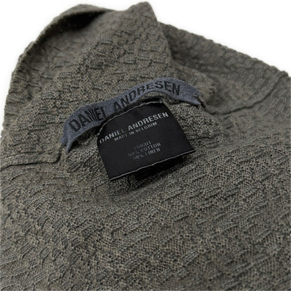DANIEL ANDRESEN Khaki Cotton Linen Knit Cap Size ONE SIZE