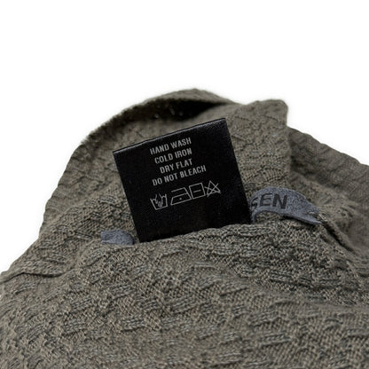DANIEL ANDRESEN Khaki Cotton Linen Knit Cap Size ONE SIZE
