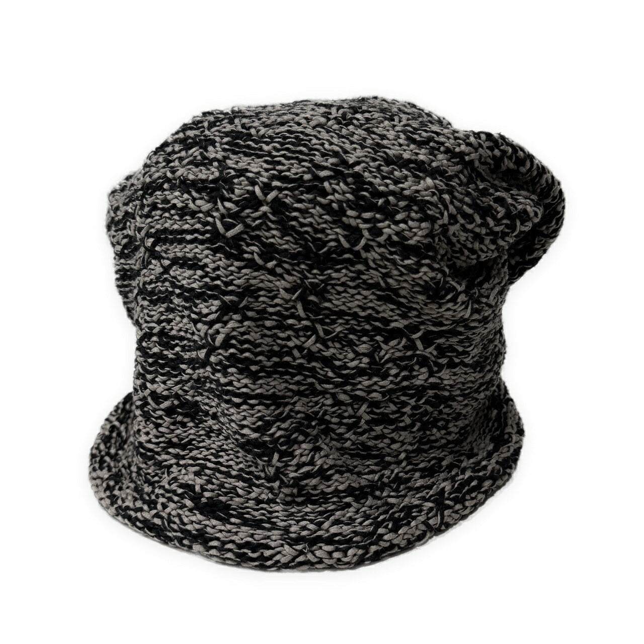 DANIEL ANDRESEN Cotton Knit Beanie Gray Size ONE SIZE